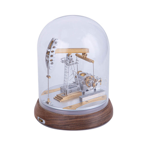 Stirlingkit Mechanical Miniature Oil Pump Jack Oil Derrick Model That Works with Dust Cover
