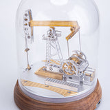 Stirlingkit Mechanical Miniature Oil Pump Jack Oil Derrick Model That Works with Dust Cover, view 5