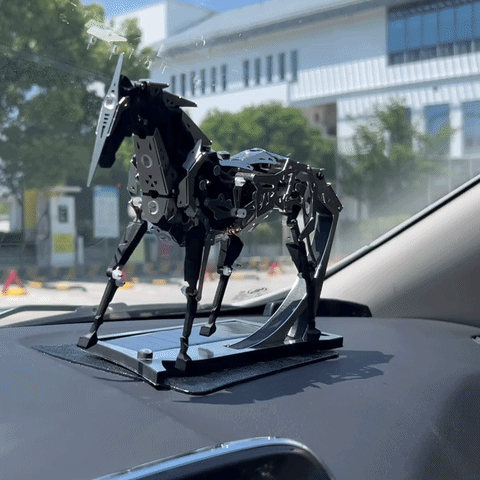 Stirlingkit Mechanical Running Horse Metal Model Kits 165PCS Car Dashboard Ornament