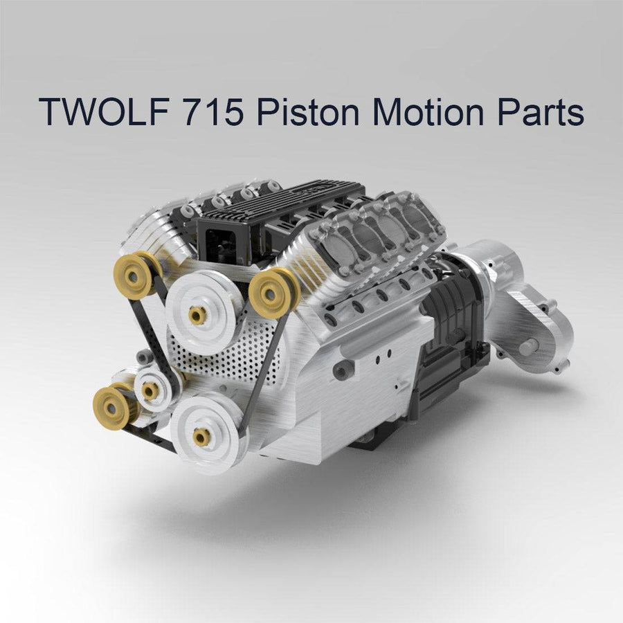 Stirlingkit Metal Engine Gear Box & Piston Accessories for TWOLF TW-715 Crawler Model