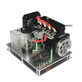 Stirlingkit Metal Fixed Base with Water Cooling Kits for Inline 4 Cylinder Watercooled Gasoline Engine, view 4