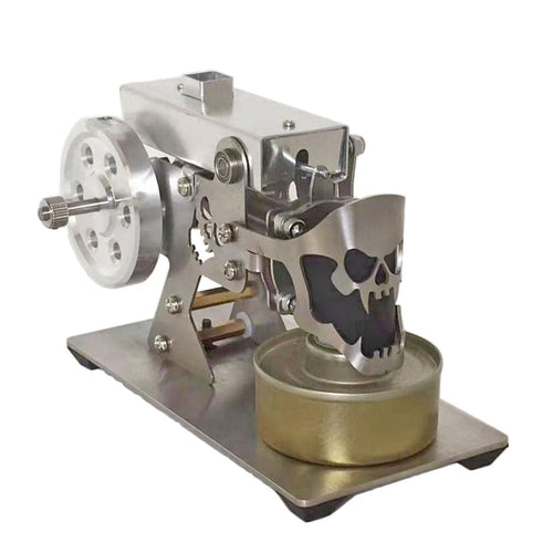 Stirlingkit Metal Flame Flicker Vacuum Stirling Engine Model with Skeleton Windshield Science Experiment Gift