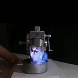 Stirlingkit Metal Flame Flicker Vacuum Stirling Engine Model with Skeleton Windshield Science Experiment Gift, view 2