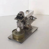 Stirlingkit Metal Flame Flicker Vacuum Stirling Engine Model with Skeleton Windshield Science Experiment Gift, view 3
