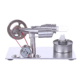 Stirlingkit Metal Stirling Engine Model External Combustion With Light Bulb Developmental Toy, view 3
