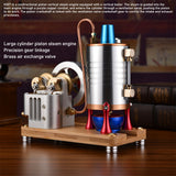 Stirlingkit Metal Twin-Cylinder Steam Engine Model with Dynamic Balanced Crankshaft RTR, view 3