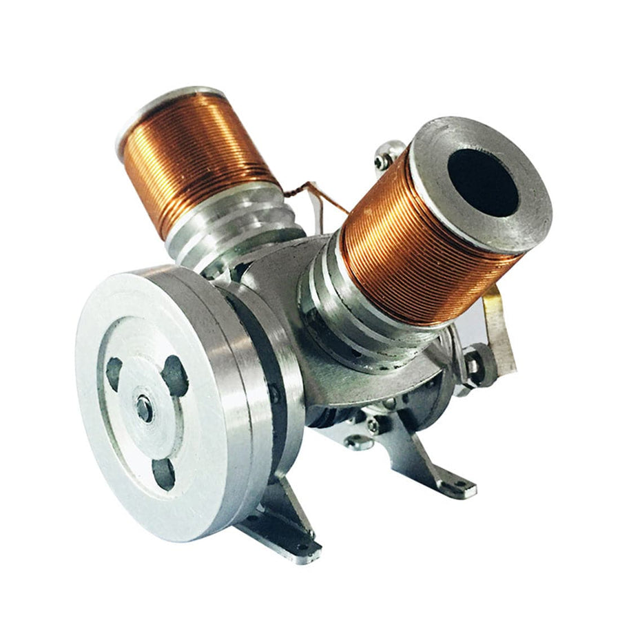Stirlingkit Metal V2 Electromagnetic Reciprocating Piston Engine Model Motor Physics