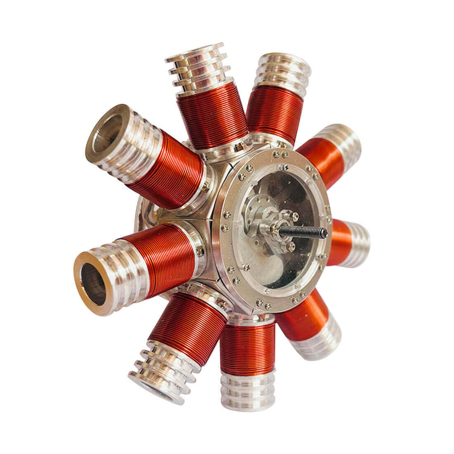 Stirlingkit Mini 9 Cylinder Electromagnetic Motor Radial Solenoid Engine Brushless Motor Model Technology
