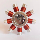 Stirlingkit Mini 9 Cylinder Electromagnetic Motor Radial Solenoid Engine Brushless Motor Model Technology, view 2