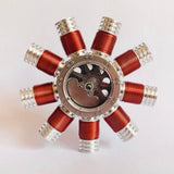 Stirlingkit Mini 9 Cylinder Electromagnetic Motor Radial Solenoid Engine Brushless Motor Model Technology, view 6