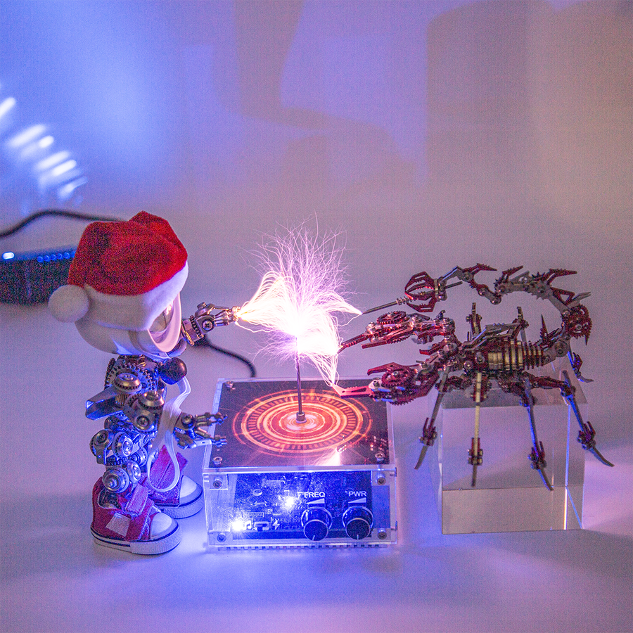 Stirlingkit Mini Bluetooth Musical Tesla Coil Christmas Santa Claus Magic