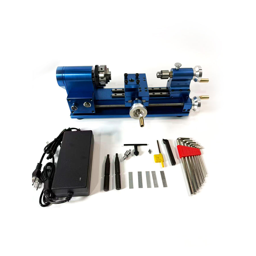 Stirlingkit Mini DIY Alloy Lathe for Desktop – Multi-Purpose, Includes Tools for Model Engine Tool