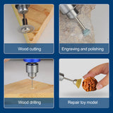 Stirlingkit Mini Electric Drill Grinder Engraving Pen Tool Set for Engine Model, view 2