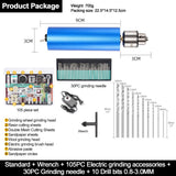 Stirlingkit Mini Electric Drill Grinder Engraving Pen Tool Set for Engine Model, view 4