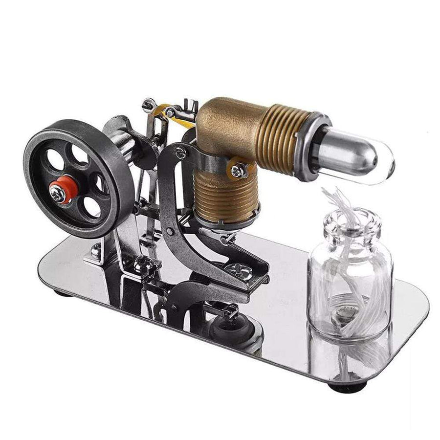 Stirlingkit Mini Hot Air Stirling Engine Motor Model Educational Toy Kits Electricity