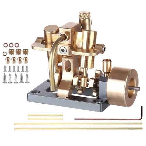Stirlingkit Mini Inline Double-cylinder Swing Steam Engine Model (without Boiler)