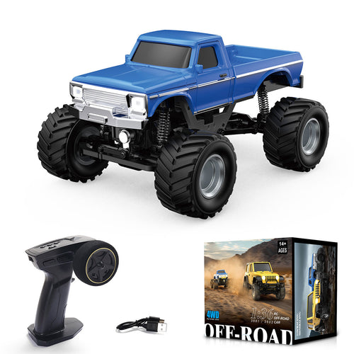 Stirlingkit Mini RC Monster Truck F150 2.4G 4WD Full Proportional Desktop Off-Road Bigfoot 4X4 RC Car Crawler Model RTR 1/36