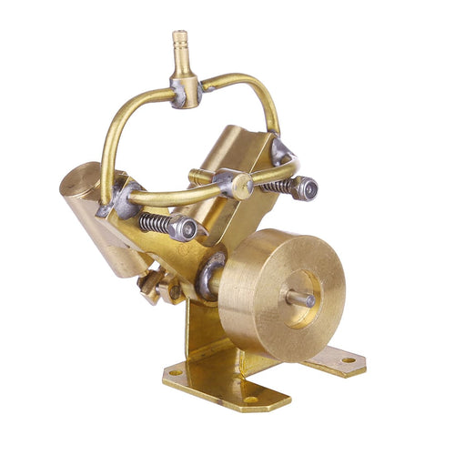 Stirlingkit Mini Steam Engine Model V-shape Pure Copper Double Cylinder Engine Kit Creative Gift
