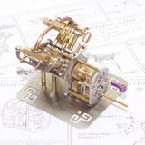 Stirlingkit Mini V4 Brass Steam Engine Model Reverse Gearbox (without Boiler), view 6