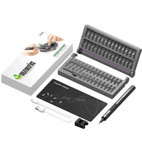 Stirlingkit Model Engine Tool LED Mini Electric Screwdriver DIY Tools Set Precision Screwdriver Kit 61-in-1
