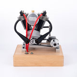 Stirlingkit MUSA Hoglet Mini V-twin Engine V2 Gasoline 4-Stroke Engine Motorcycle With Kickstarter, view 2