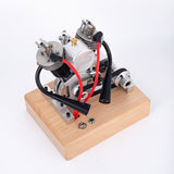 Stirlingkit MUSA Hoglet Mini V-twin Engine V2 Gasoline 4-Stroke Engine Motorcycle With Kickstarter, view 3