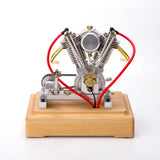 Stirlingkit MUSA Hoglet Mini V-twin Engine V2 Gasoline 4-Stroke Engine Motorcycle With Kickstarter, view 6