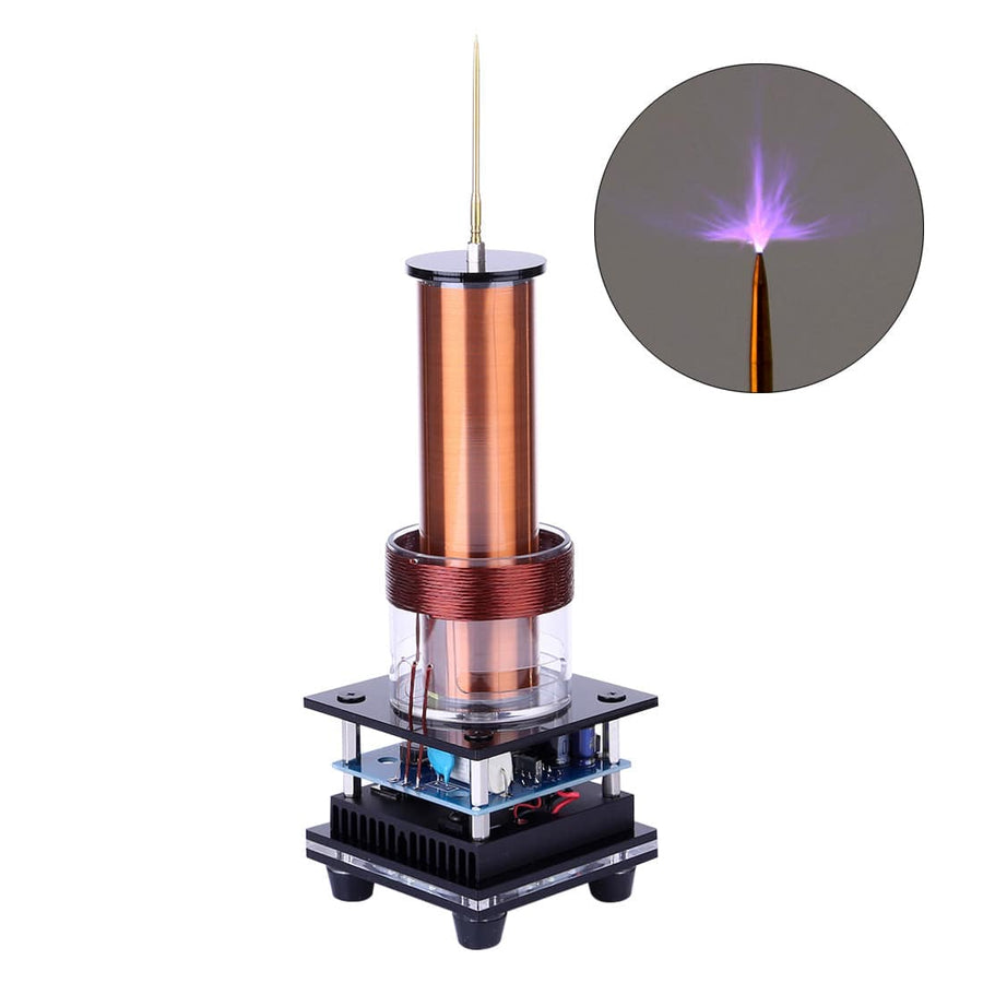Stirlingkit Music Tesla Coil Acrylic Base Shell Arc Plasma Loudspeaker Wireless Transmission Experiment Desktop Toy Model