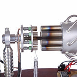 Stirlingkit New 16 Cylinder Swash Plate Stirling Engine Butane Generator Upgrade Model with Digital Display Voltage Meter, view 6