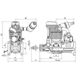 Stirlingkit ngh GF30 30cc Single-cylinder Four Stroke Air Cooled Gasoline Engine for Fixed Wing Drone, view 3