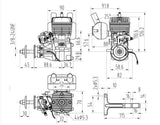 Stirlingkit ngh GT35 35cc Single Cylinder Two Stroke Air Cooled Gasoline Engine for Fixed Wing Drone, view 3