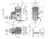 Stirlingkit ngh GT35R 35cc Rear Exhaust Two Stroke Engine Air Cooled Gasoline Engine for Fixed Wing Drone, view 6