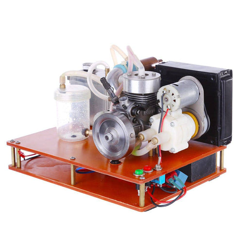 Stirlingkit NIKKO Single Cylinder 2-stroke Gasoline Engine with  Water Cooling Radiator