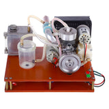 Stirlingkit NIKKO Single Cylinder 2-stroke Gasoline Engine with Water Cooling Radiator, view 3