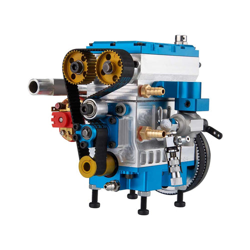 Stirlingkit NR200 8.6cc 2 Cylinder In-line Four-stroke Nitro Engine Motor Water-cooled Electric Start Engine for 1/8 RC Car 22000rpm