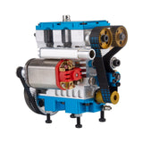 Stirlingkit NR200 8.6cc 2 Cylinder In-line Four-stroke Nitro Engine Motor Water-cooled Electric Start Engine for 1/8 RC Car 22000rpm, view 2