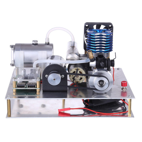Stirlingkit One-key Electric Start VX 18 Single Cylinder 2 Stroke Air-cooled Methanol Engine Generator 12V Upgrade Set