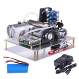 Stirlingkit One-key Electric Start VX 18 Single Cylinder 2 Stroke Air-cooled Methanol Engine Generator 12V Upgrade Set, view 3