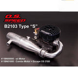 Stirlingkit OS Speed B2103 Type R S Methanol Engine Exhaust Pipe Combo Set for 1/8 Off-road Vehicle, view 6