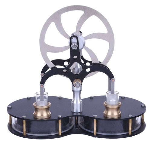 Stirlingkit Peanut Shaped Double Cylinder Low Temperature Difference Stirling Engine Model Educational Engine Model