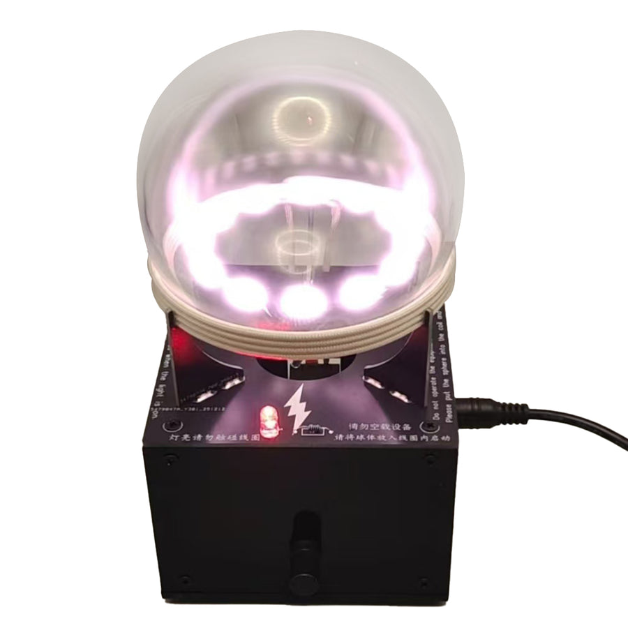 Stirlingkit Neon Gas Pink Plasma Ring Sphere Plasma Globe Science Toy 10MHz