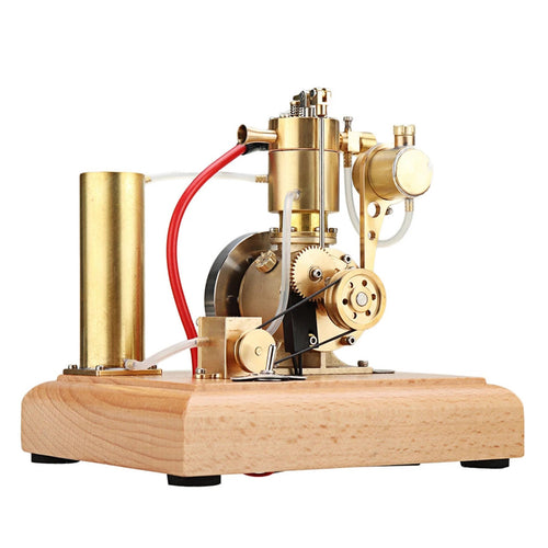Stirlingkit Portable Miniature Single Cylinder Gas Engine Model with Water Pump M18