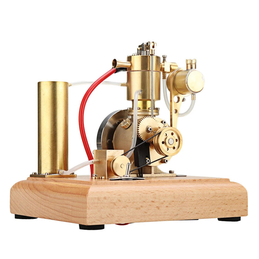 Stirlingkit Portable Miniature Single Cylinder Gas Engine Model with Water Pump M18
