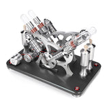 Stirlingkit Power Cylinder Components Connecting Rod Piston with Glass Cylinder for Metal Bootable V4 4-Cylinder Parallel Stirling Engine Model, view 2