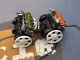 Stirlingkit Pre-painted model L4 Car Engine kits With Turbocharger 1/20th Scale for Scale Modelers, view 6
