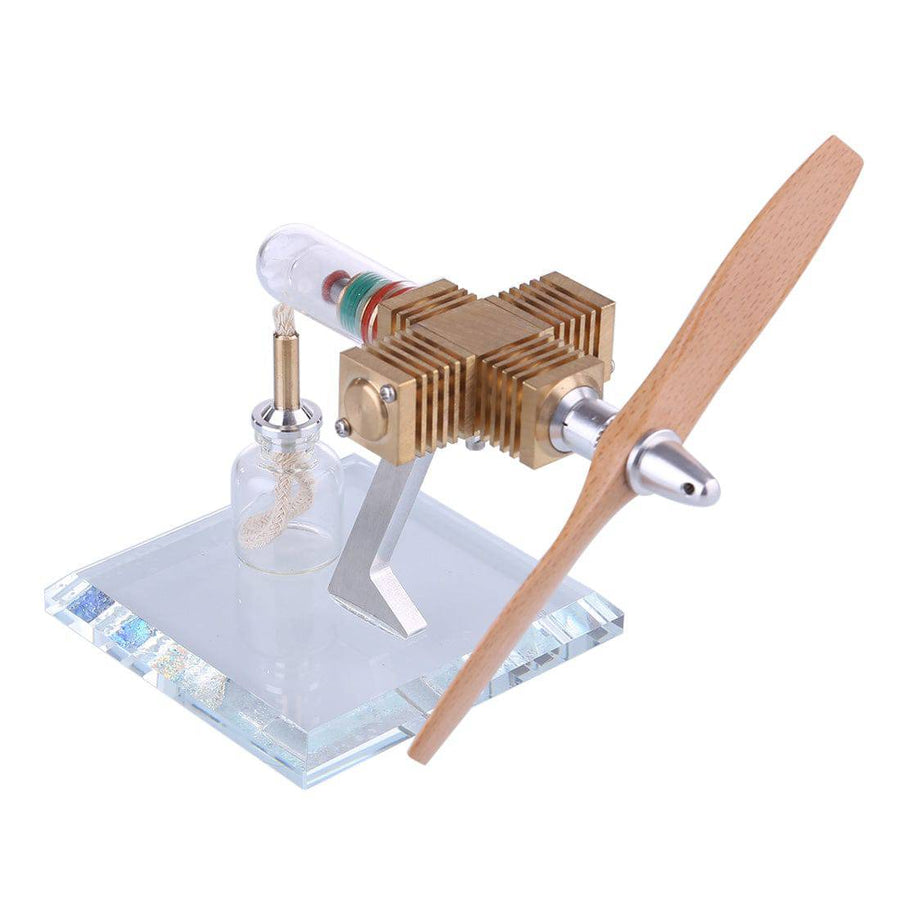Stirlingkit Propeller Aircraft Head Shape Pocket Stirling Engine Model Toy
