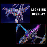 Stirlingkit Punk Style Dragon Model with Skeleton Wings 3D DIY Metal Model Kits 1390+PCS, view 6