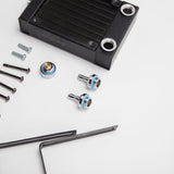 Stirlingkit Radiator Tank Water Outlet Assembly with Bracket Kit for CISON L4 & Cison V8-440 Engine Models, view 3