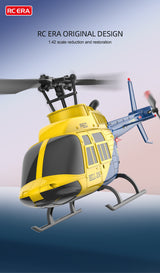 Stirlingkit RC ERA A60 BELL 206 Mini Optical Flow RC Helicopter Model for Beginner RTF 90-Class 2.4G 4CH 1/42, view 3