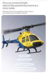 Stirlingkit RC ERA A60 BELL 206 Mini Optical Flow RC Helicopter Model for Beginner RTF 90-Class 2.4G 4CH 1/42, view 6